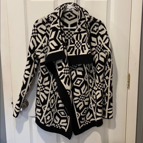 Oversized Chunky Sweater Jacket Shacket Tribal - Picture 2 of 14